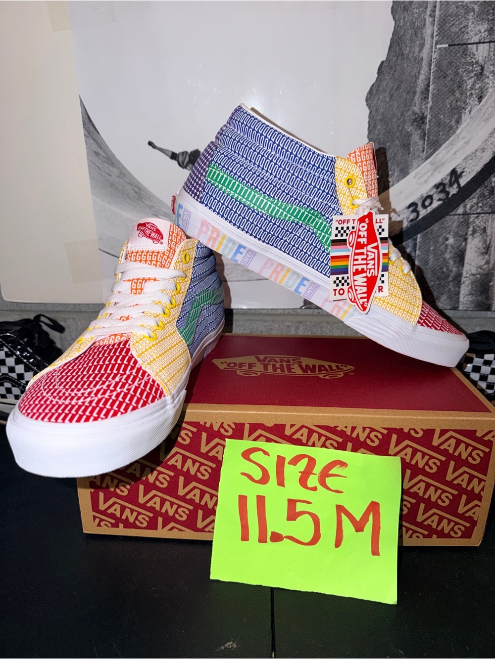 Vans Sk8-Hi Pride sz 11.5 Men’s 13.0 Woman
